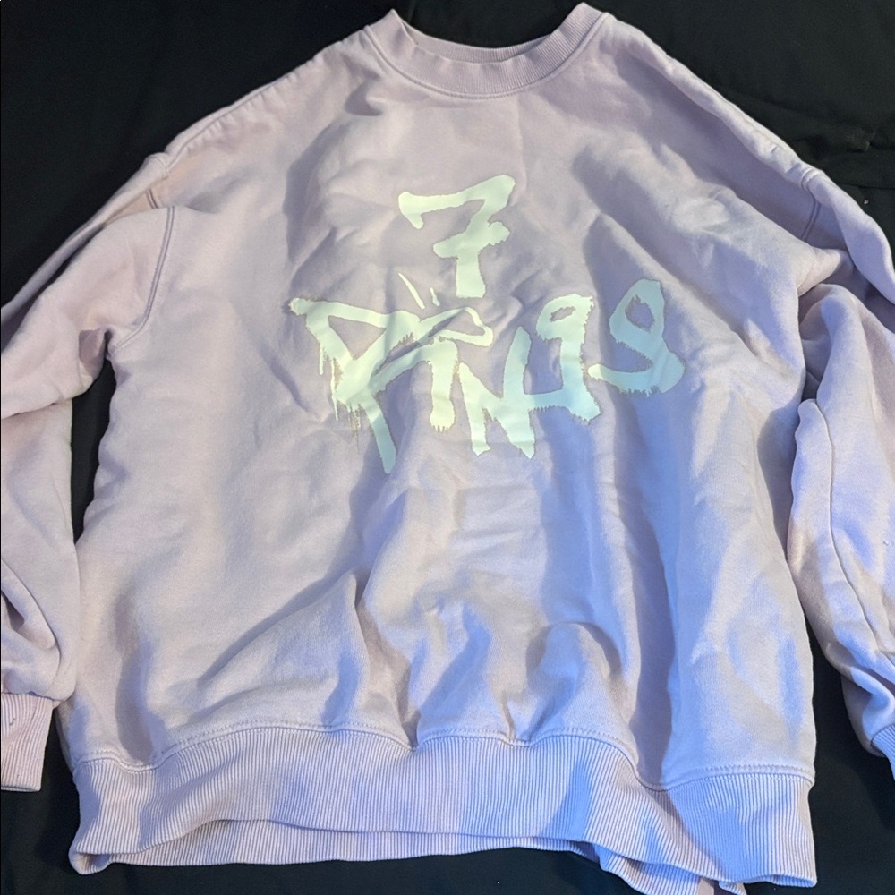 Ariana Grande 7 rings purple pullover size s